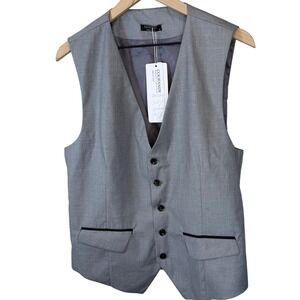 COOFANDY Mens Dress Vest Heather Grey Slim Fit Waistcoat Medium 012